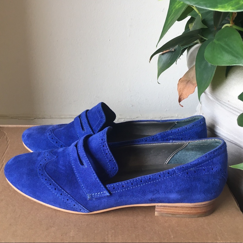 Blue Suede Loafers